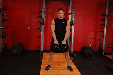Alternating Hang Clean exercise demonstration targeting Hamstrings