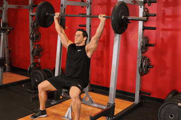 Barbell Shoulder Press exercise demonstration targeting Shoulders