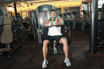 Butterfly exercise demonstration targeting Chest