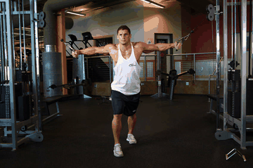Cable Crossover exercise demonstration targeting Chest
