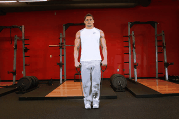 Calf Raises - With Bands exercise demonstration targeting Calves