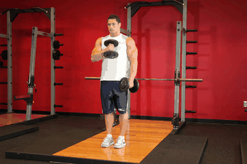 Cross-Body Hammer Curl exercise demonstration targeting Biceps
