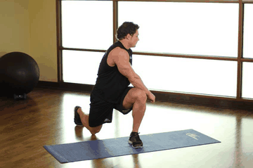 Crossover Reverse Lunge exercise demonstration targeting Lower Back
