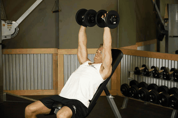 Dumbbell Incline Shoulder Raise exercise demonstration targeting Shoulders