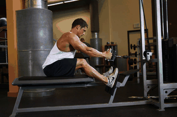 Elevated Cable Rows exercise demonstration targeting Lats