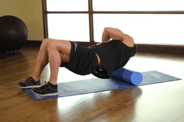 Foam Roll Upper Back exercise demonstration targeting Middle Back