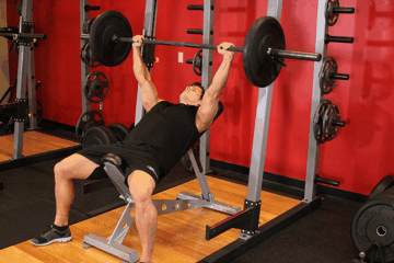 Incline Barbell Bench Press exercise demonstration targeting Chest