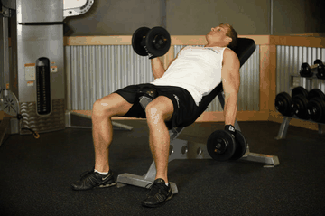Incline Dumbbell Curl exercise demonstration targeting Biceps