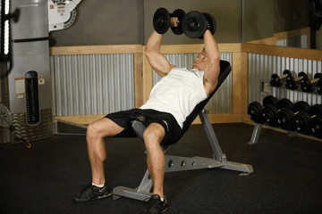 Incline Dumbbell Fly exercise demonstration targeting Chest