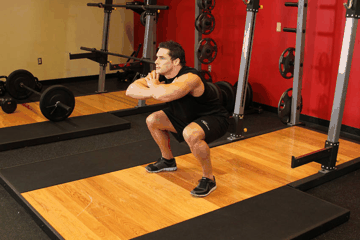 Jump Squat exercise demonstration targeting Quadriceps