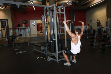 Lat Pulldown exercise demonstration targeting Lats