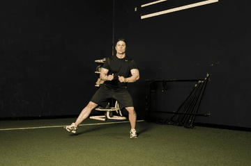 Lateral Bound exercise demonstration targeting Adductors