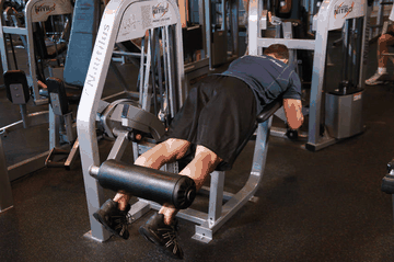 Lying Leg Curl exercise demonstration targeting Hamstrings