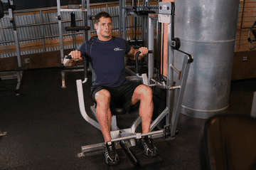Machine Bench Press exercise demonstration targeting Chest