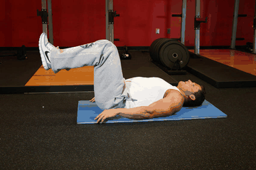 Reverse Crunch exercise demonstration targeting Abdominals