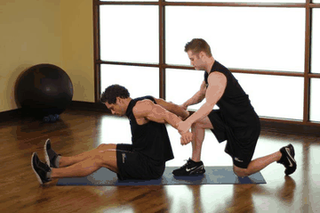 Seated Front Deltoid exercise demonstration targeting Shoulders