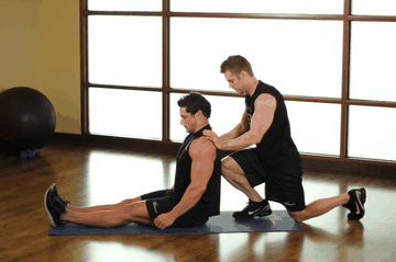 Seated Hamstring exercise demonstration targeting Hamstrings