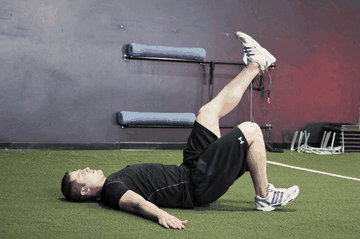 Single-Leg Glute Bridge exercise demonstration targeting Glutes
