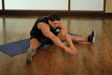 The Straddle exercise demonstration targeting Hamstrings