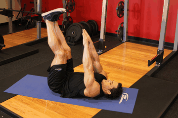 Toe Touchers exercise demonstration targeting Abdominals
